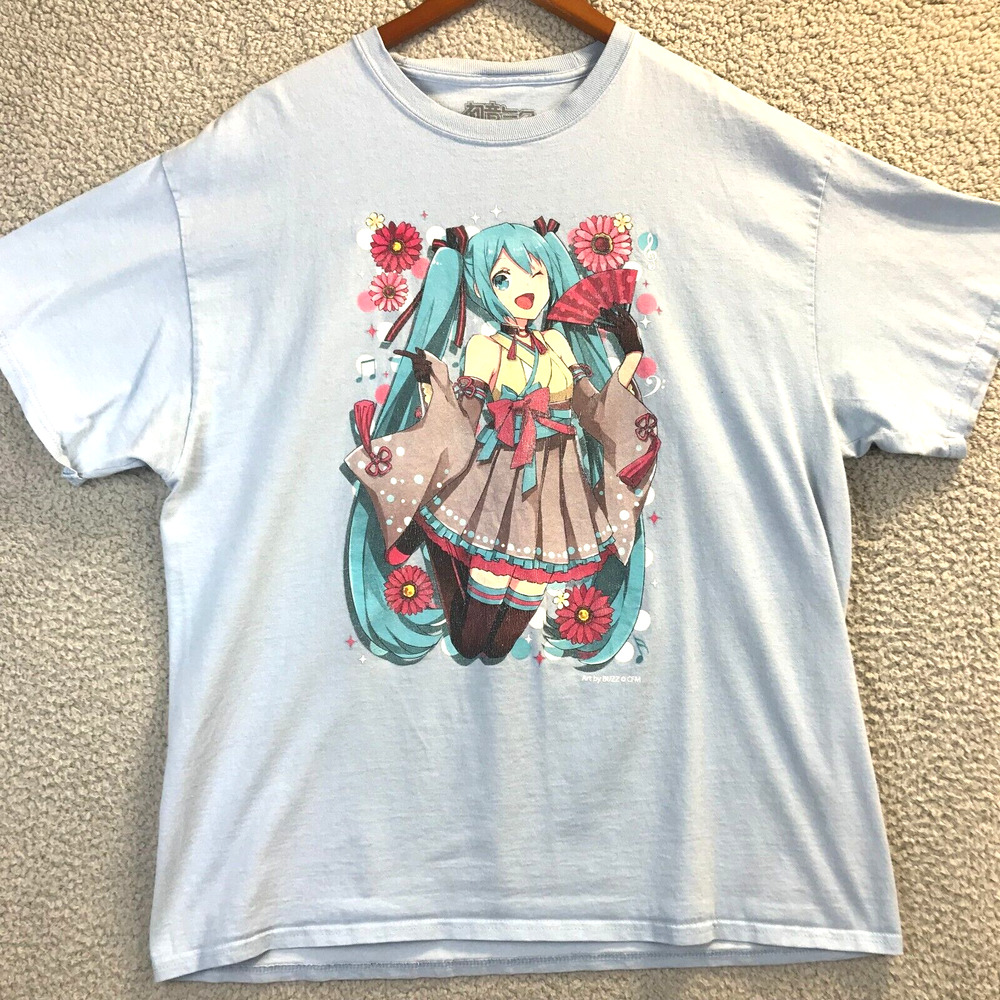 Hatsune Miku Shirt Adult XL Blue Graphic Tee